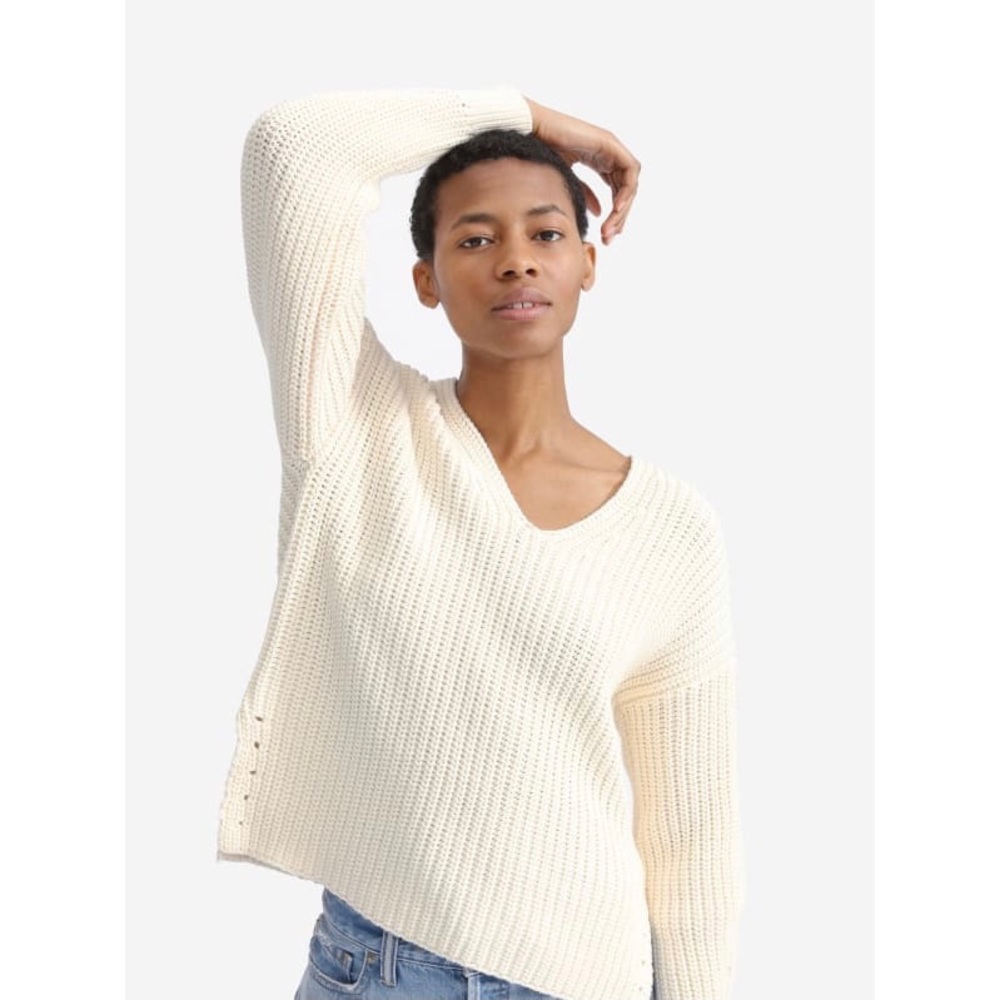 Everlane The Texture Cotton V-Neck